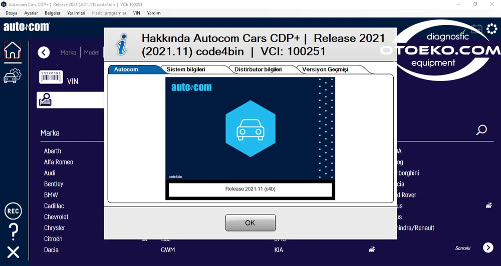 Autocom yazılımı canlı sensör verileri ve grafiksel takip ekranı.